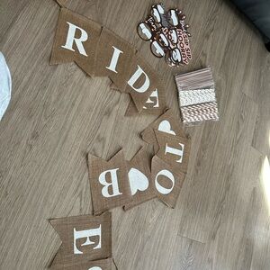 Rustic Burlap Bride to Be Banner